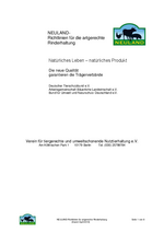 PDF zum Download: NEULAND - Richtlinien für die artgerechte Rinderhaltung