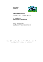 PDF zum Download: NEULAND - Richtlinien - Allgemeine Anforderungen